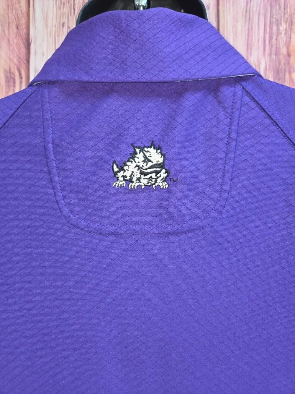 Nike TCU Horned Frogs Purple Dri-Fit Polo Shirt Size Small